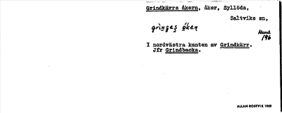 Bild på arkivkortet för arkivposten Grindkärrs åkern
