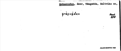 Bild på arkivkortet för arkivposten Grässveden