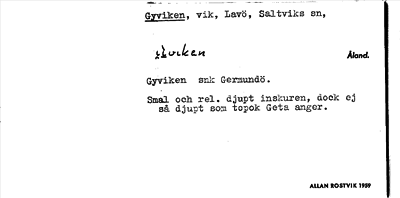 Bild på arkivkortet för arkivposten Gyviken