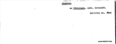 Bild på arkivkortet för arkivposten Gåsören, se Fårholmen