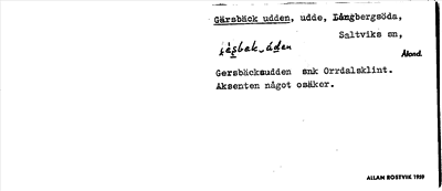 Bild på arkivkortet för arkivposten Gärsbäck udden