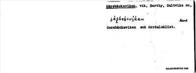 Bild på arkivkortet för arkivposten Gärsbäcksviken