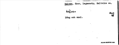 Bild på arkivkortet för arkivposten Halsen