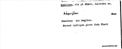 Bild på arkivkortet för arkivposten Hemviken