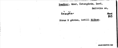 Bild på arkivkortet för arkivposten Hemåker