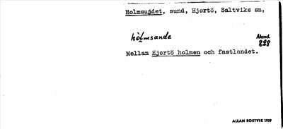 Bild på arkivkortet för arkivposten Holmsundet