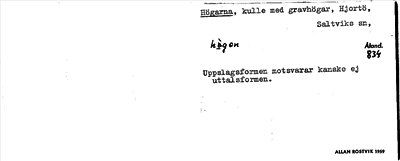 Bild på arkivkortet för arkivposten Högarna
