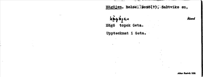 Bild på arkivkortet för arkivposten Högöjen
