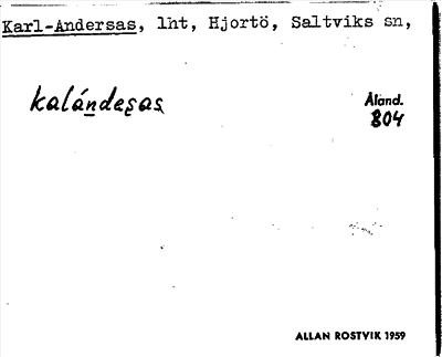 Bild på arkivkortet för arkivposten Karl-Andersas
