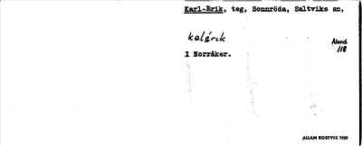 Bild på arkivkortet för arkivposten Karl-Erik