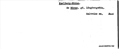 Bild på arkivkortet för arkivposten Karlberg-Mörne, se Mörns