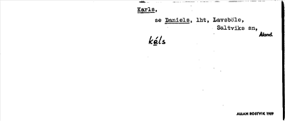 Bild på arkivkortet för arkivposten Karls