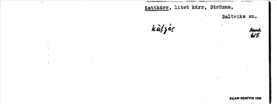 Bild på arkivkortet för arkivposten Kattkärr
