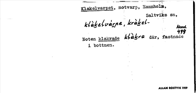 Bild på arkivkortet för arkivposten Klakelvarpet