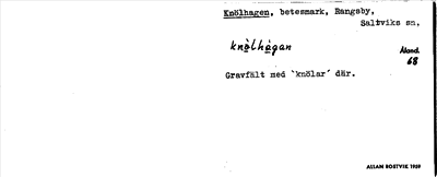 Bild på arkivkortet för arkivposten Knölhagen