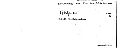 Bild på arkivkortet för arkivposten Kohägnaden
