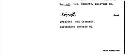 Bild på arkivkortet för arkivposten Konrads
