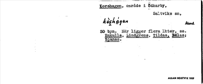 Bild på arkivkortet för arkivposten Korshagen