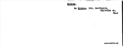 Bild på arkivkortet för arkivposten Kroken, se Krokas