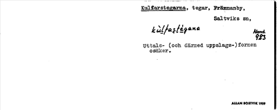 Bild på arkivkortet för arkivposten Kulfarstegarna