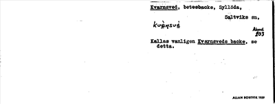 Bild på arkivkortet för arkivposten Kvarnsved