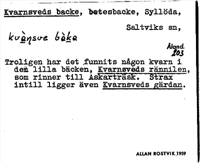 Bild på arkivkortet för arkivposten Kvarnsveds backe