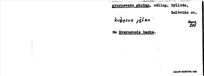 Bild på arkivkortet för arkivposten Kvarnsveds gärdan