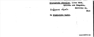 Bild på arkivkortet för arkivposten Kvarnsveds rännilen