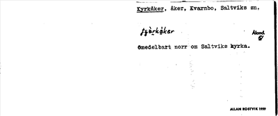 Bild på arkivkortet för arkivposten Kyrkåker