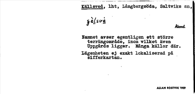 Bild på arkivkortet för arkivposten Källsved