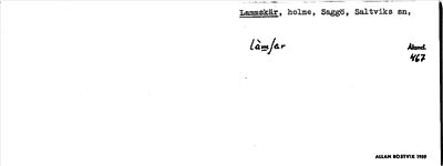 Bild på arkivkortet för arkivposten Lammskär