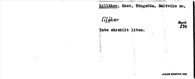 Bild på arkivkortet för arkivposten Lillåker