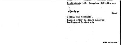 Bild på arkivkortet för arkivposten Lindrosens