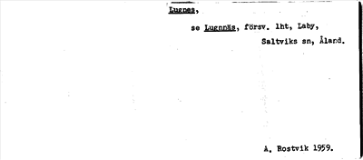 Bild på arkivkortet för arkivposten Lugnes, se Lugnnäs