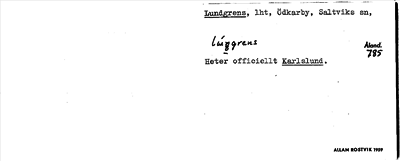 Bild på arkivkortet för arkivposten Lundgrens