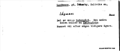 Bild på arkivkortet för arkivposten Lundmans