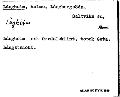 Bild på arkivkortet för arkivposten Långholm