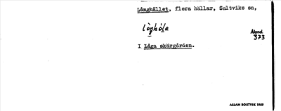 Bild på arkivkortet för arkivposten Långhållet