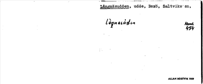 Bild på arkivkortet för arkivposten Långnäsudden