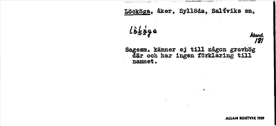 Bild på arkivkortet för arkivposten Löcköga