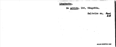 Bild på arkivkortet för arkivposten Lönnbacka, se Arvids