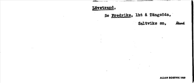 Bild på arkivkortet för arkivposten Lövstrand, se Fredriks