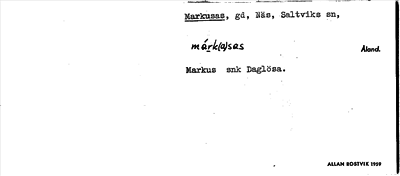 Bild på arkivkortet för arkivposten Markusas
