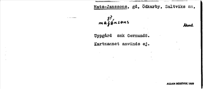 Bild på arkivkortet för arkivposten Mats-Janssons
