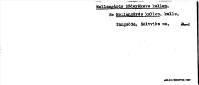 Bild på arkivkortet för arkivposten Mellangårds Söderåkers kullen
