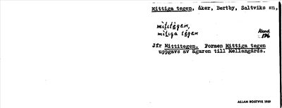 Bild på arkivkortet för arkivposten Mittiga tegen