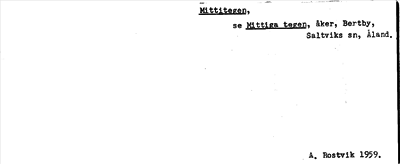 Bild på arkivkortet för arkivposten Mittitegen, se Mittiga tegen
