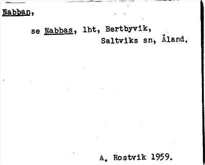 Bild på arkivkortet för arkivposten Nabban, se Nabbas