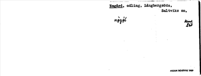 Bild på arkivkortet för arkivposten Nogård