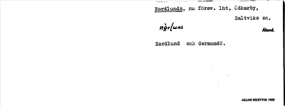 Bild på arkivkortet för arkivposten Nordlunds
